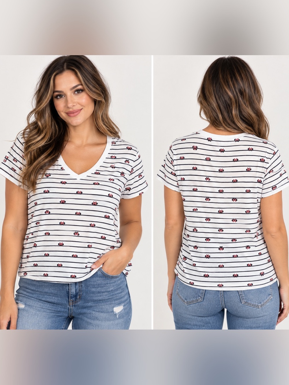 G7- Women’s, Small Disney Minnie Vneck Tshirt